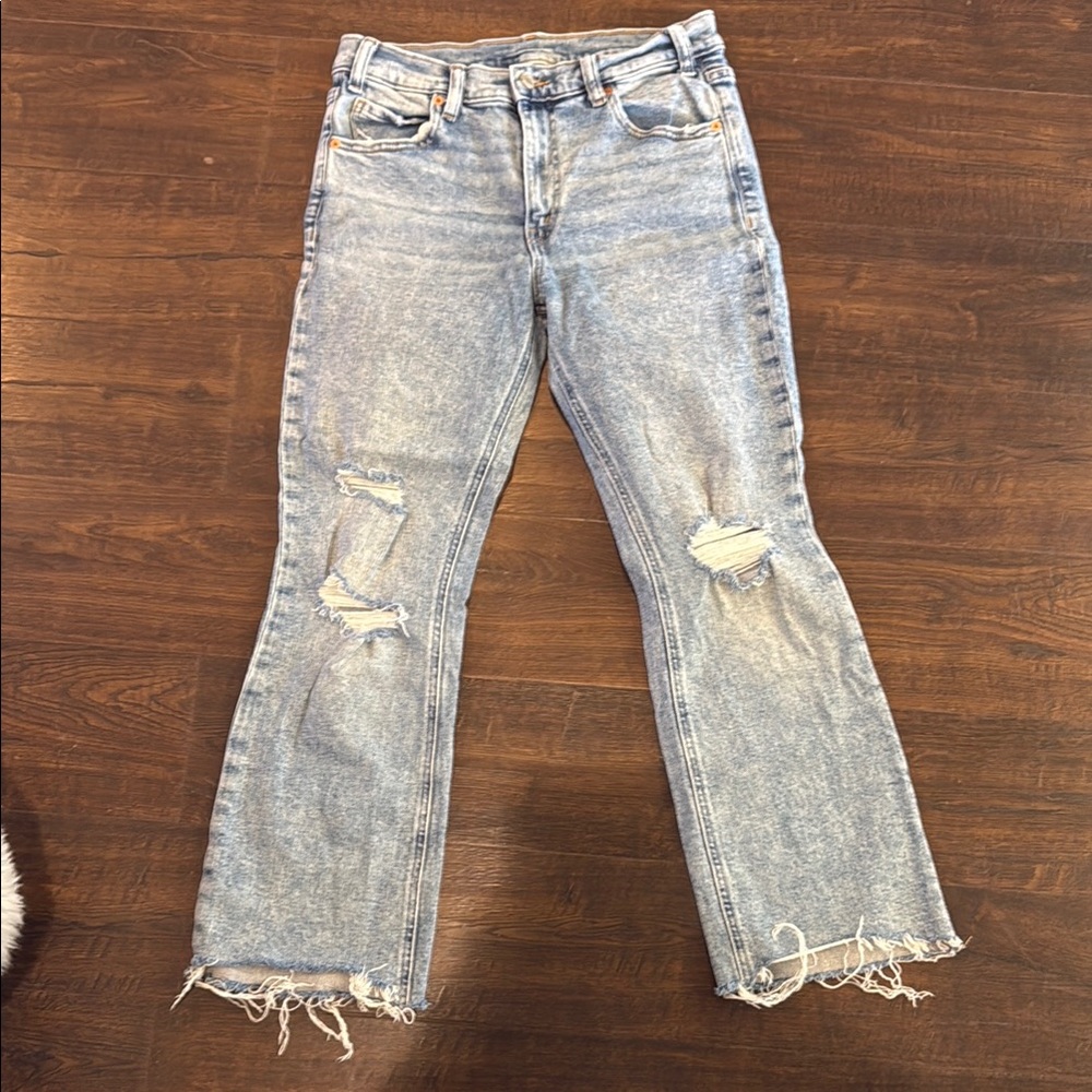 Distressed Gap Blue Jeans